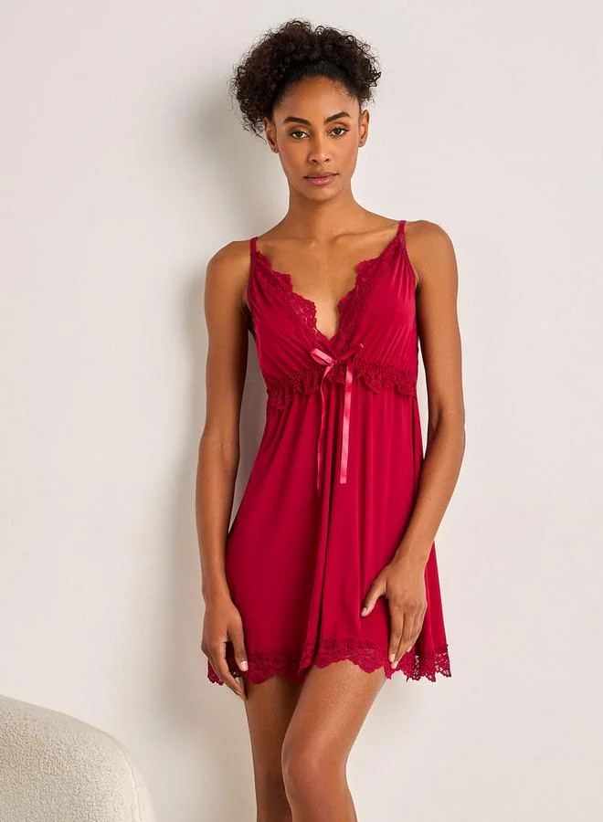 سبلاش فيڤ Lace Night Dress with Thongs